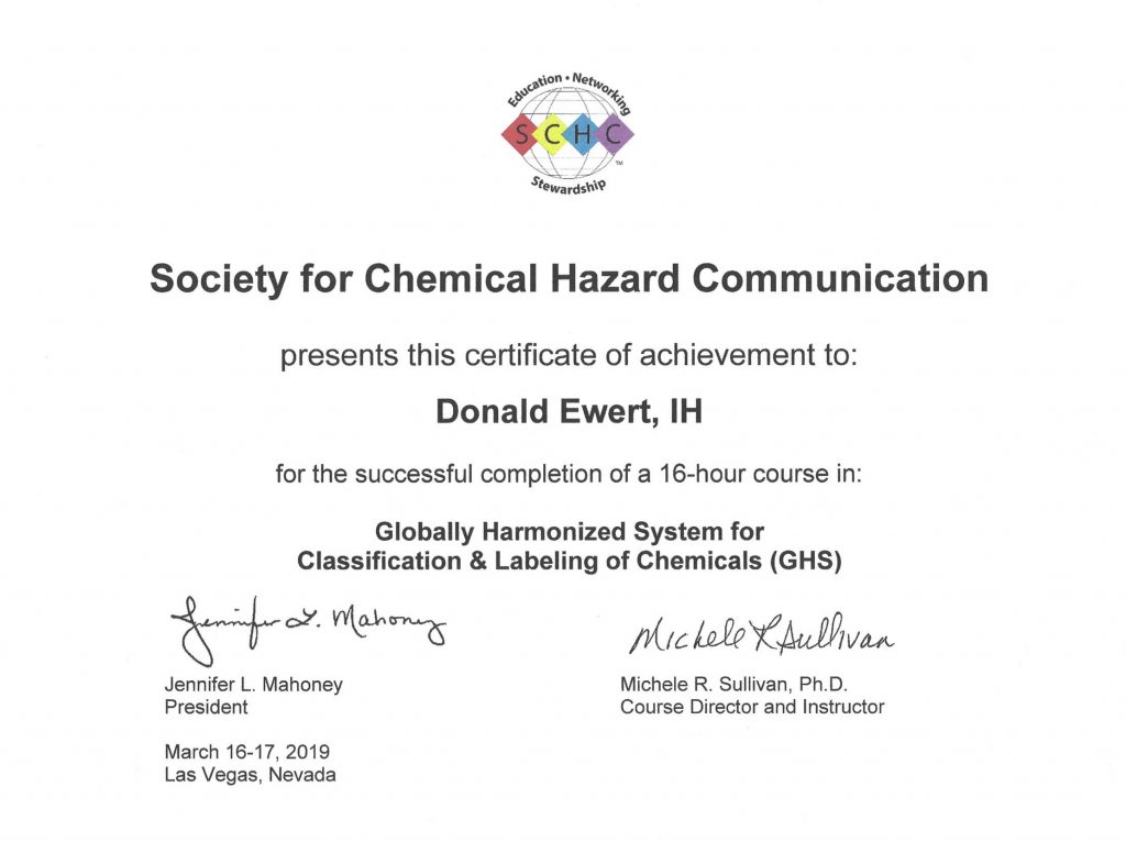 Chemical Hazard Communication - GHS Leadership