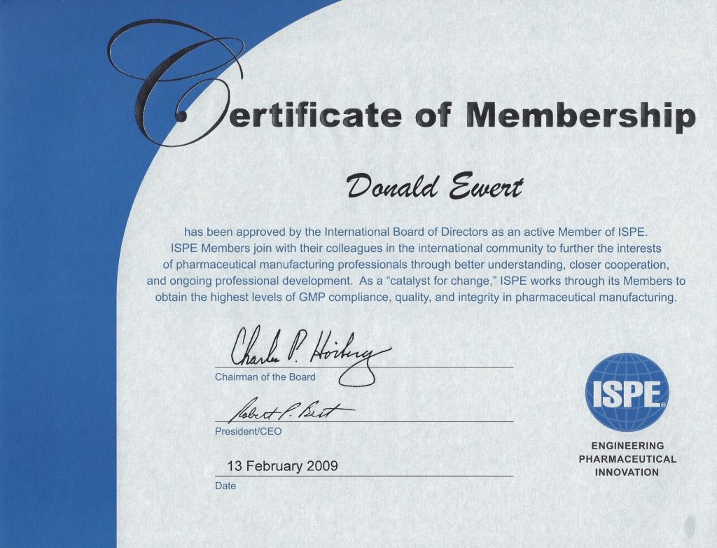 International Society of Pharmaceutical Engineers Leadership